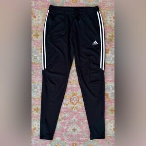 Adidas Climacool Black Soccer Pants with White Stripes
